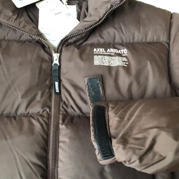 New Axel Arigato Woman’s Observer Brown PreprocessedDown Puffer Jacket Size XS